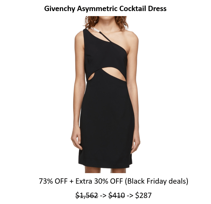 Givenchy Asymmetric Cocktail Dress 80%+&nbsp;OFF