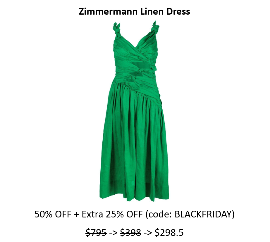 Zimmermann Bow Cut-Out Dress 60%+&nbsp;Off