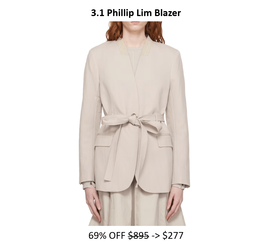 3.1 Phillip Lim Wool Blazer 69%&nbsp;Off