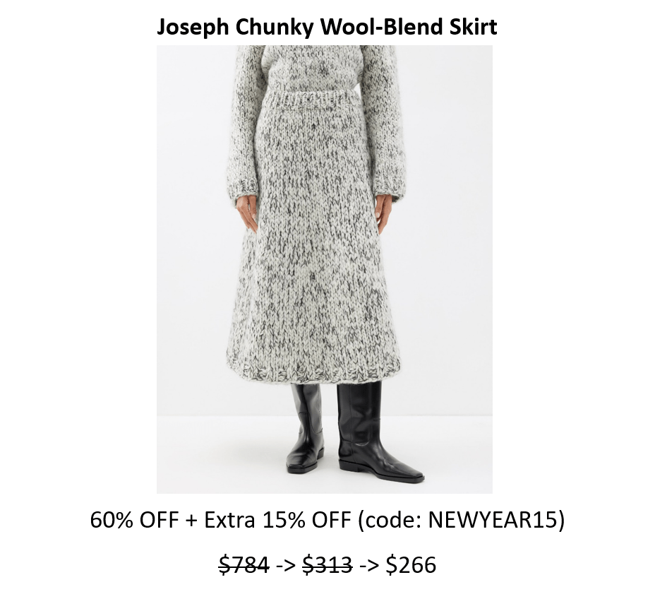 Joseph Wool Skirt 65%&nbsp;Off